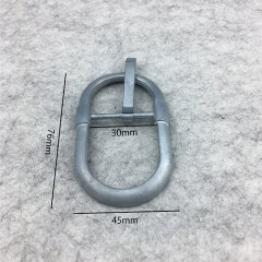 Raw Zinc Alloy Mid Bar Buckles Pin Buckles