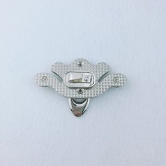 Fashion Flower Shape Nickel Turn Lock For Handbag