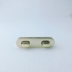 Fashion Light Gold Two-bolt Lock for Handbag