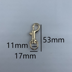 11mm Fashion style Light Gold Metal Dog Spring Buckle Snap Hook