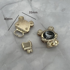 Plastic & Metal Bear Lock for Handbag