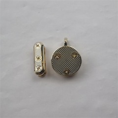 24mm Round Mountable Metal Surface Golden Clip For Bag