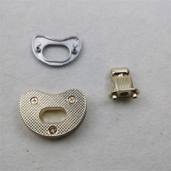 35mm Heart-shaped Half Moon Opening Light Gold Lock for bags