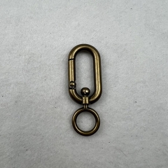 10mm Antique Dark-Gold Oval Snap Hook
