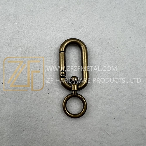 10mm Antique Dark-Gold Oval Snap Hook