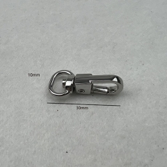 10mm Nickle Small Oval-ring Snap Hook